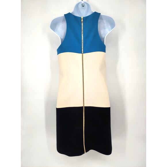 Emilio Pucci Color Block Sleeveless Woolblend Shift Dress Women's Size 34 (US 4) - Picture 3 of 10